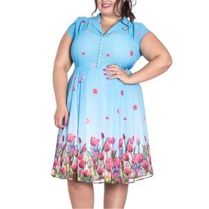 NWT Hell Bunny Bethany Tulip Dress 🌷 👗